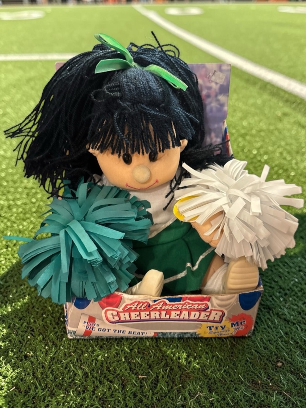 Vtg All American Cheerleader Plush Doll Michigan State University Gemmy